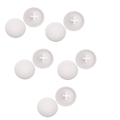 HardwareCity Furniture Plastic Screw Cap WHITE 10PC/PACK